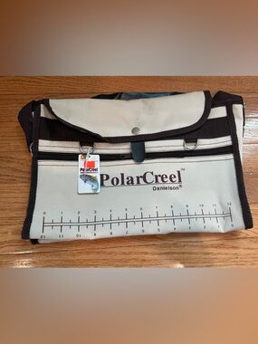PolarCreel Danielson Canvas Fishing Waist Bag in Cream and Black
